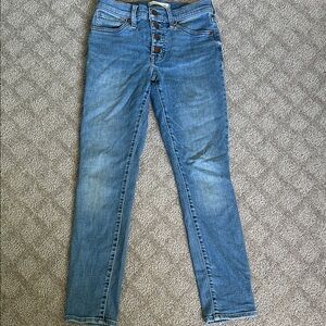 Madewell 9” Mid Rise Skinny Crop Blue Jeans Versatile Everyday Wear